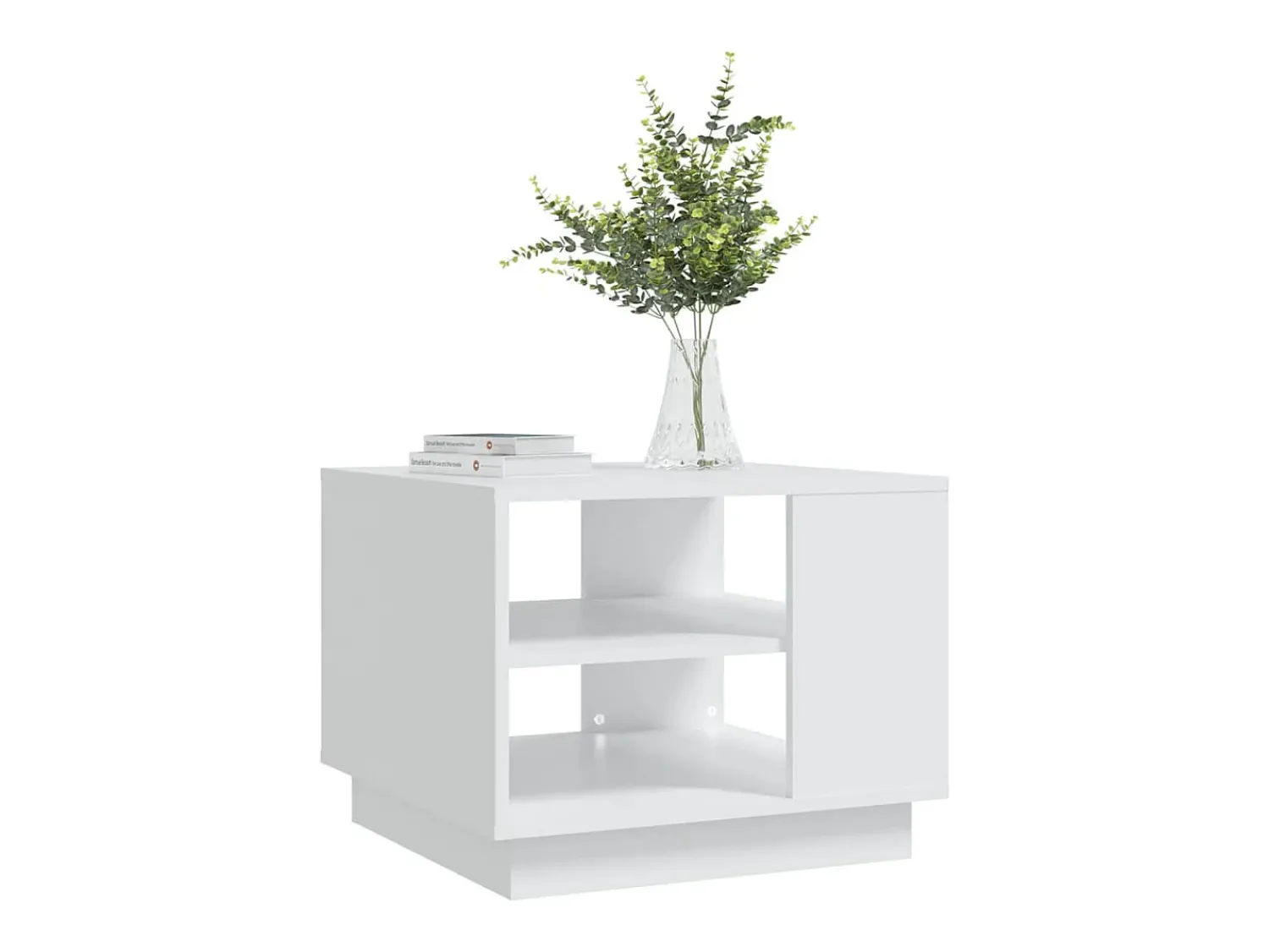 vidaxl Mesa de centro 55x55x43 cm derivados de madeira Branco