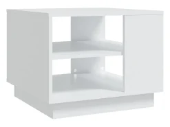 vidaxl Mesa de centro 55x55x43 cm derivados de madeira Branco