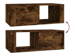 Mesa De Centro|vidaxl Mesa de centro 100x50,5x35 cm derivados madeira carvalho fumado Natural claro