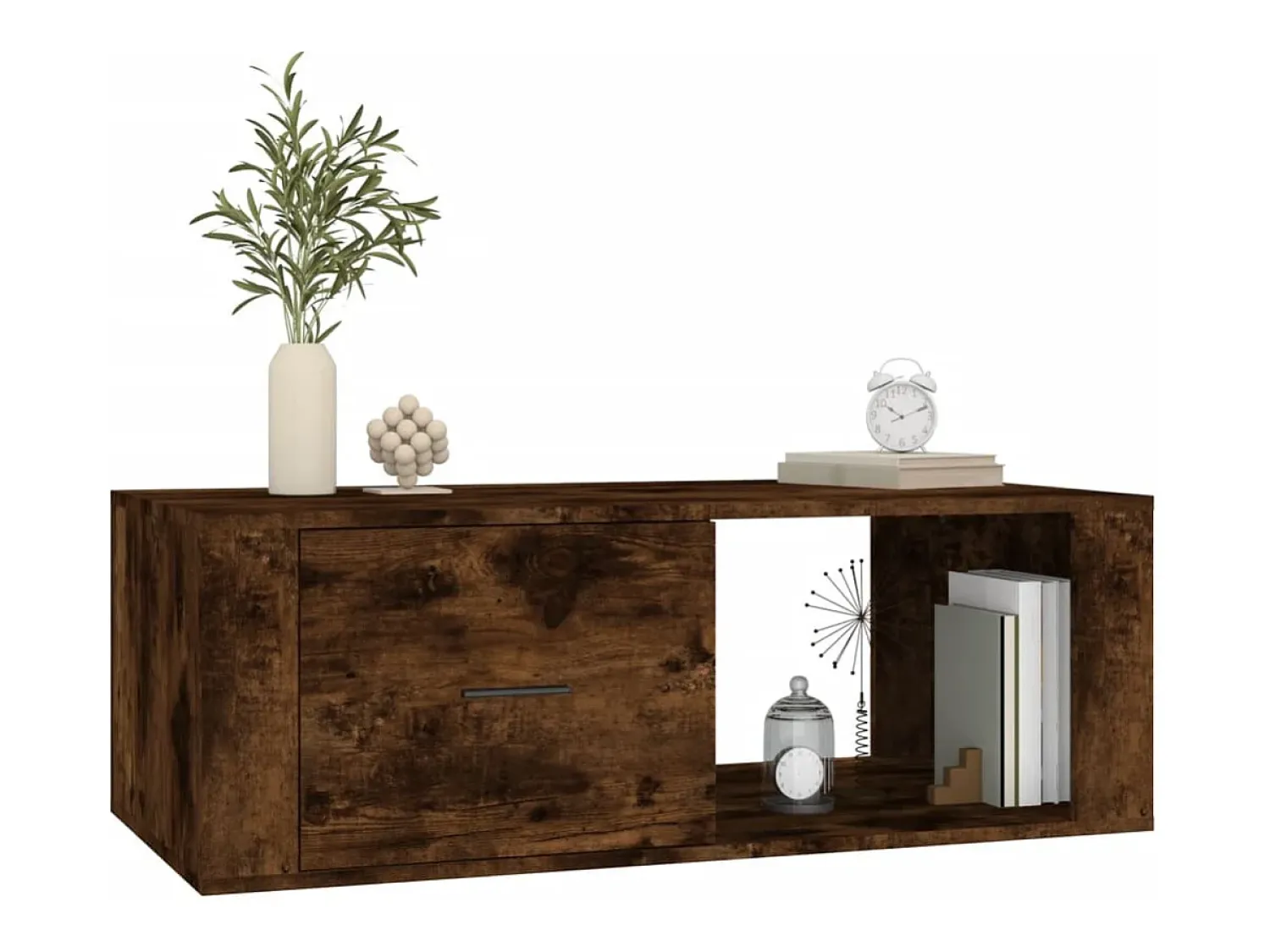 Mesa De Centro|vidaxl Mesa de centro 100x50,5x35 cm derivados madeira carvalho fumado Natural claro