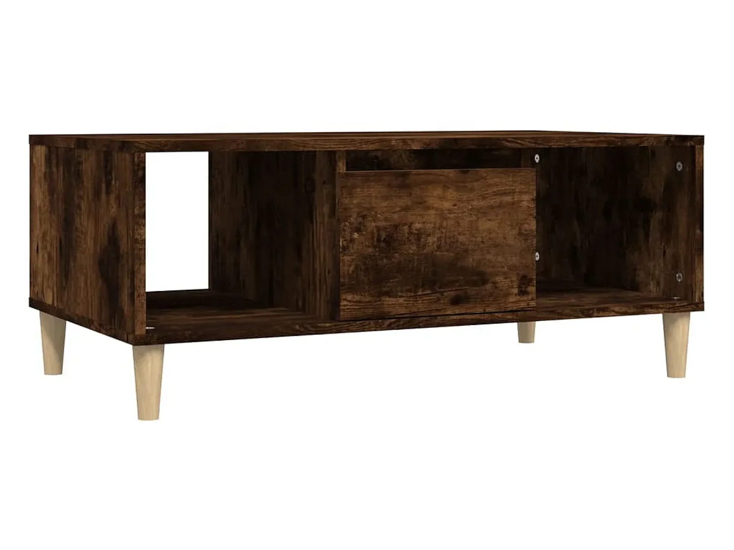 Mesa de centro 90x50x36,5 cm derivados madeira carvalho fumado PT365378^ Mesa De Centro