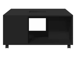 Mesa De Centro*vidaxl Mesa de centro 80x80x40 cm derivados de madeira Preto