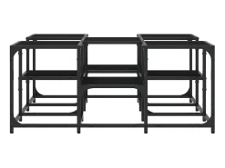 Mesa De Centro| Mesa de centro 91x91x40 cm derivados de madeira PT430558 Preto