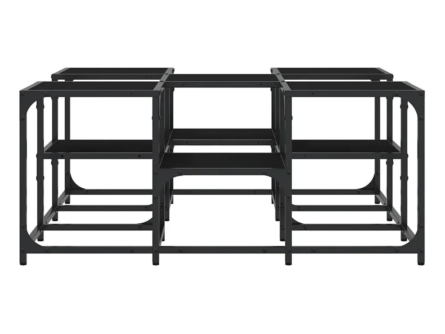 Mesa De Centro| Mesa de centro 91x91x40 cm derivados de madeira PT430558 Preto