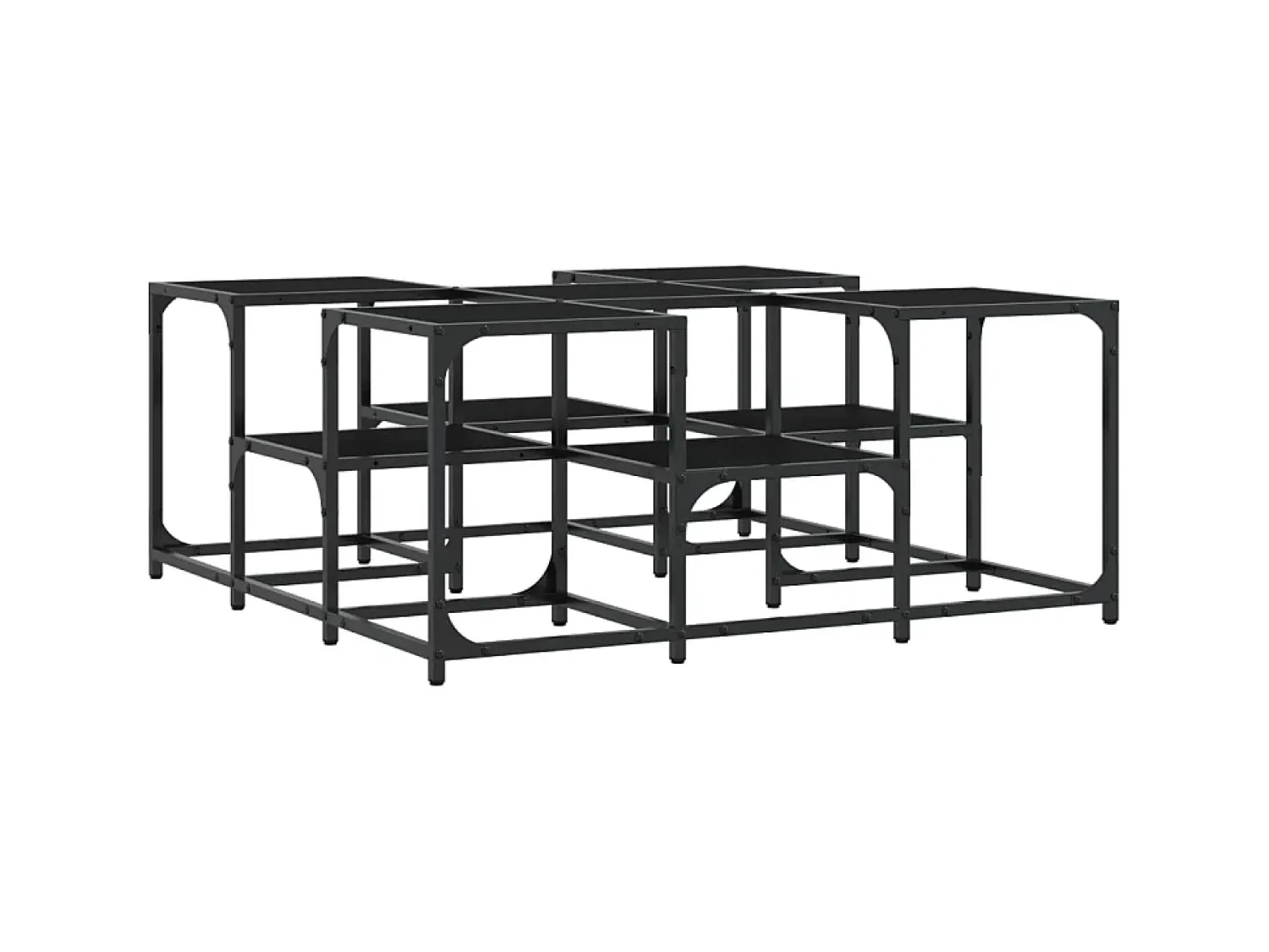 Mesa De Centro| Mesa de centro 91x91x40 cm derivados de madeira PT430558 Preto