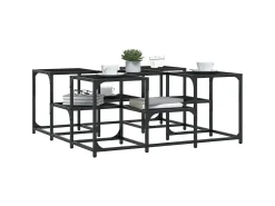 Mesa De Centro| Mesa de centro 91x91x40 cm derivados de madeira PT430558 Preto