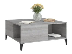 Best Mesa de centro 80x80x36,5 cm derivados madeira sonoma PT301925 Cinzento