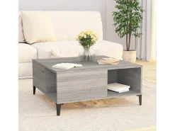 Best Mesa de centro 80x80x36,5 cm derivados madeira sonoma PT301925 Cinzento