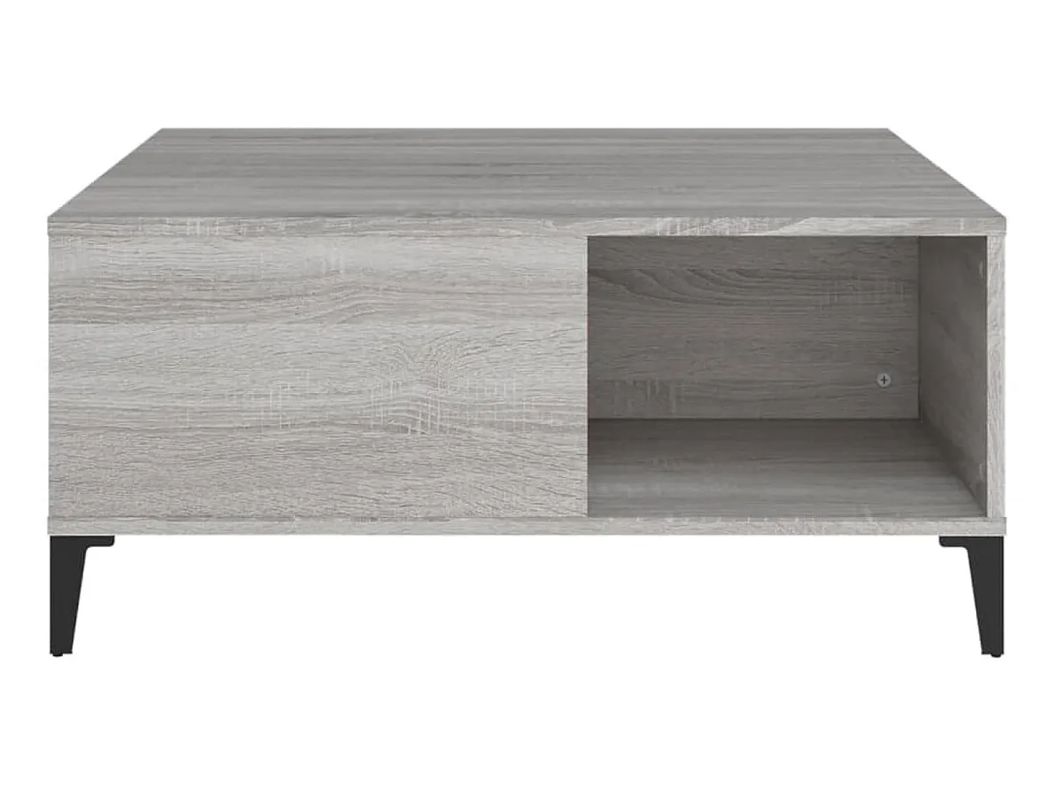 Best Mesa de centro 80x80x36,5 cm derivados madeira sonoma PT301925 Cinzento