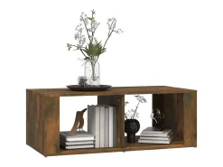 Mesa De Centro| Mesa de centro 100x50x36 cm derivados madeira carvalho fumado PT241303 Castanho