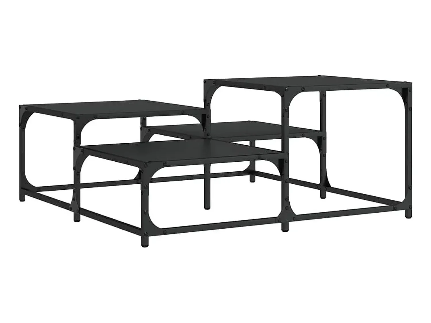 Mesa De Centro* Mesa de centro 87,5x87,5x40 cm derivados de madeira PT766471 Preto