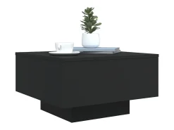 Mesa De Centro*vidaxl Mesa de centro 55x55x31 cm derivados de madeira Preto