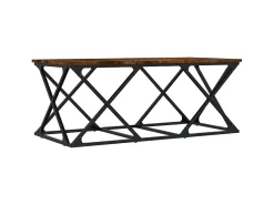 Mesa de centro 100x49x40 cm derivados madeira carvalho fumado PT675161^ Mesa De Centro