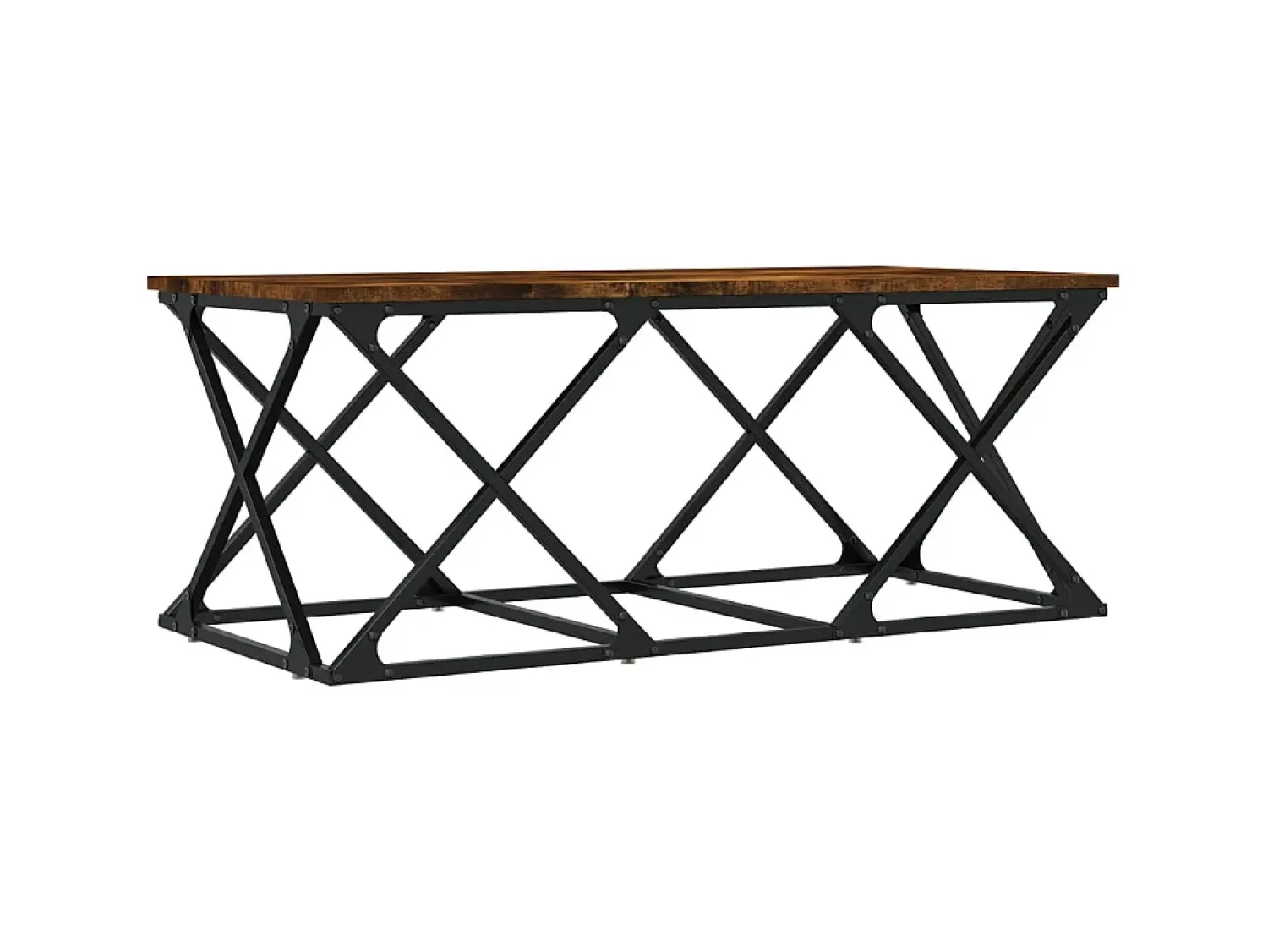 Mesa de centro 100x49x40 cm derivados madeira carvalho fumado PT675161^ Mesa De Centro