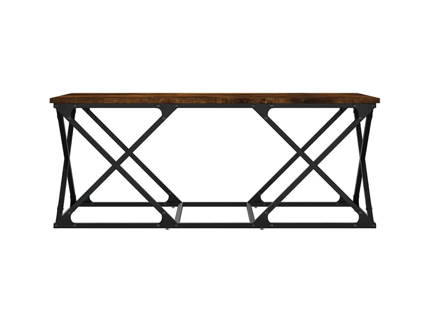 Mesa de centro 100x49x40 cm derivados madeira carvalho fumado PT675161^ Mesa De Centro