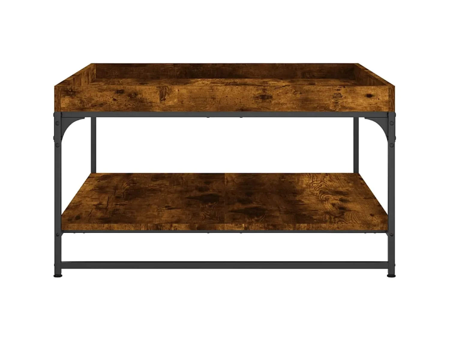 Mesa de centro 80x80x45 cm deriv. madeira/ferro carvalho fumado PT297523^ Mesa De Centro