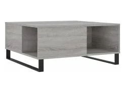 New vidaxl Mesa de centro 80x80x36,5 cm derivados madeira sonoma Cinzento