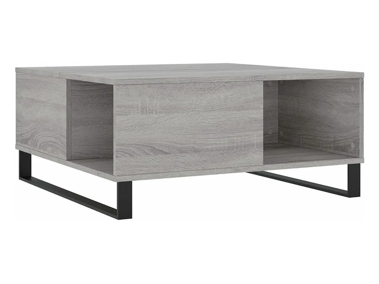 New vidaxl Mesa de centro 80x80x36,5 cm derivados madeira sonoma Cinzento