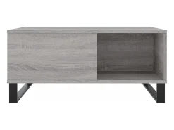 New vidaxl Mesa de centro 80x80x36,5 cm derivados madeira sonoma Cinzento