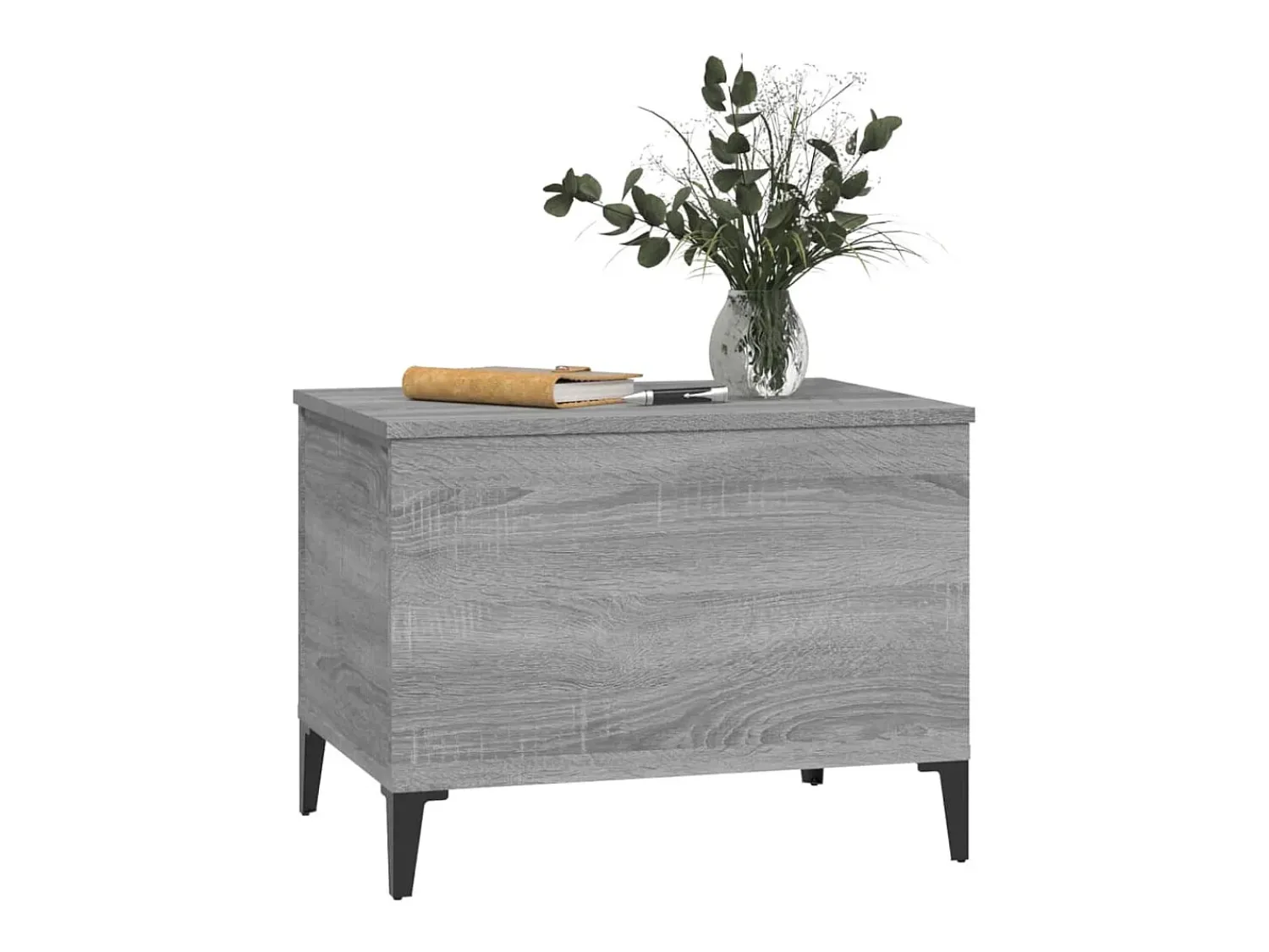 Mesa De Centro* Mesa de centro 60x44,5x45 cm derivados de madeira cinza sonoma PT897264 Cinzento