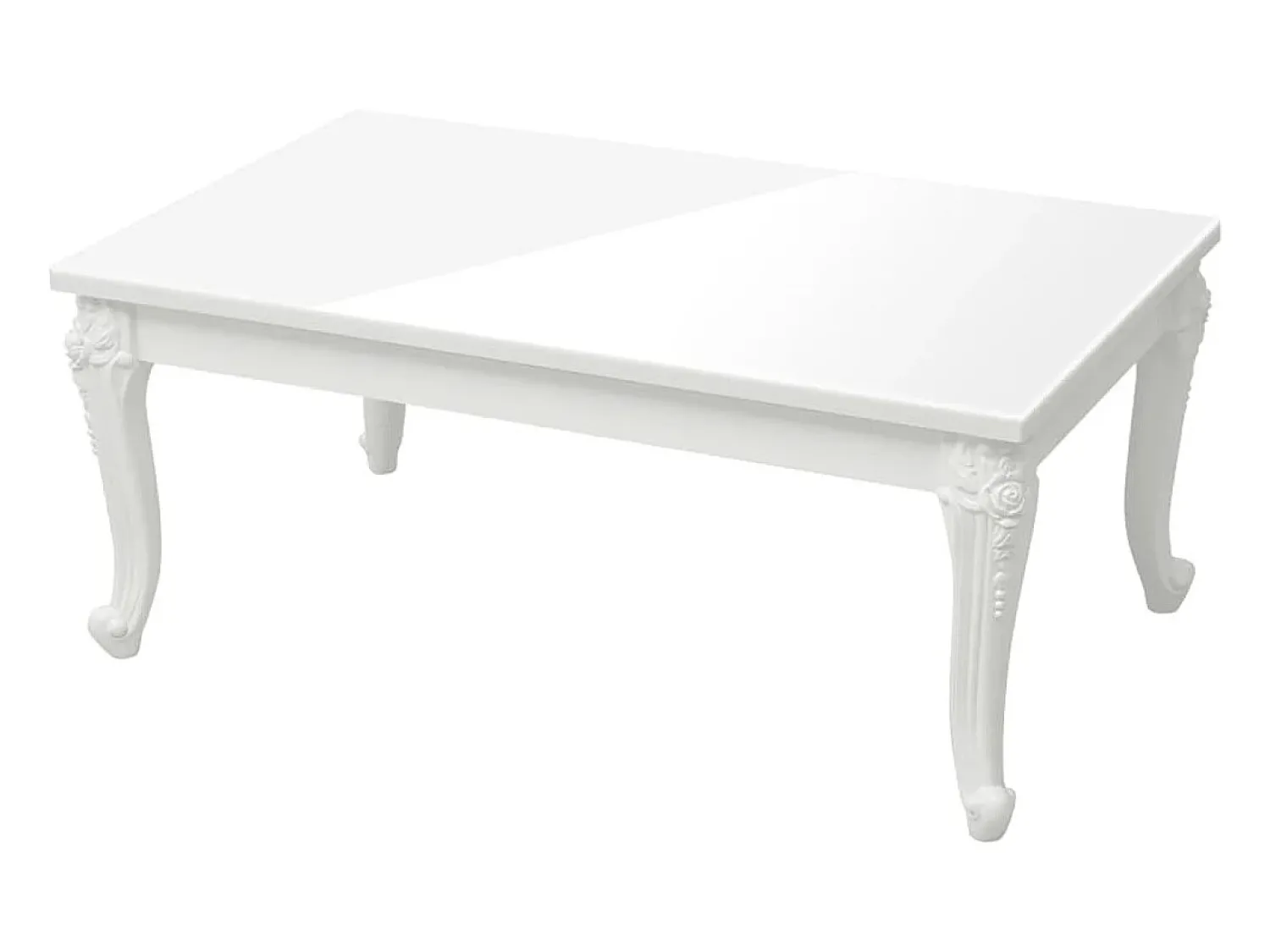 Mesa De Centro*vidaxl Mesa de centro 100x50x42 cm derivados madeira brilhante Branco
