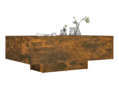 Mesa De Centro| Mesa de centro 85x55x31 cm derivados de madeira carvalho fumado PT113732 Castanho