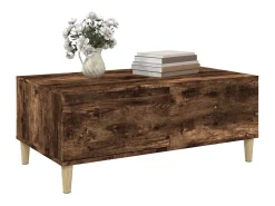 Mesa de centro 90x50x36,5 cm derivados madeira carvalho fumado PT471180^ Mesa De Centro