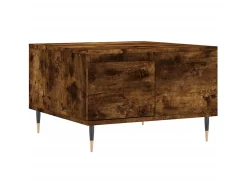Mesa De Centro| Mesa de centro 55x55x36,5 cm derivados madeira carvalho fumado PT295945 Castanho