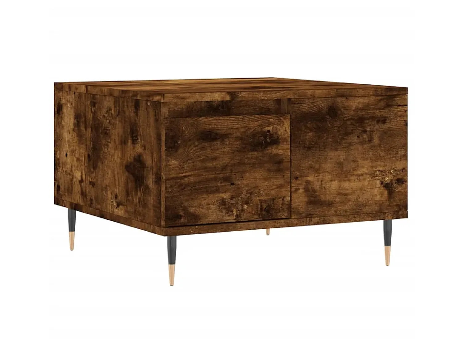 Mesa De Centro| Mesa de centro 55x55x36,5 cm derivados madeira carvalho fumado PT295945 Castanho