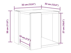 Mesa De Centro|vidaxl Mesa de centro 32x32x30 cm derivados de madeira Branco