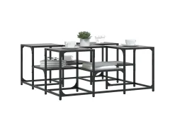 Mesa De Centro| Mesa de centro 91x91x40 cm derivados de madeira sonoma PT621117 Cinzento