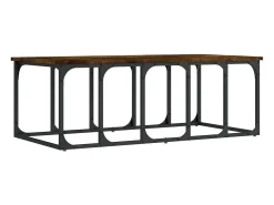 Mesa De Centro| Mesa de centro 100x50x35,5 cm derivados madeira carvalho fumado PT753154 Castanho