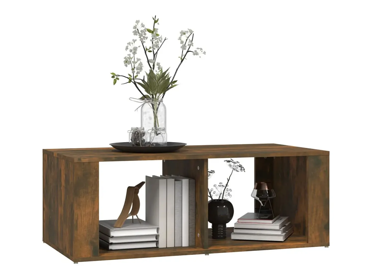 vidaxl Mesa de centro 100x50x36 cm derivados madeira carvalho fumado Natural claro