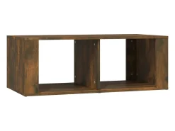 vidaxl Mesa de centro 100x50x36 cm derivados madeira carvalho fumado Natural claro