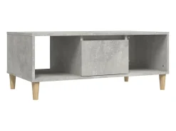 Mesa De Centro|vidaxl Mesa de centro 90x50x36,5 cm derivados madeira cimento Cinzento