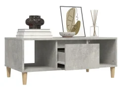 Mesa De Centro|vidaxl Mesa de centro 90x50x36,5 cm derivados madeira cimento Cinzento