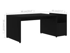 vidaxl Mesa de centro 90x45x35 cm derivados de madeira^ Mesa De Centro