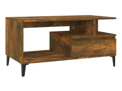Mesa De Centro| Mesa de centro 90x49x45 cm derivados madeira carvalho fumado PT971852 Castanho