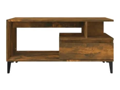 Mesa De Centro| Mesa de centro 90x49x45 cm derivados madeira carvalho fumado PT971852 Castanho