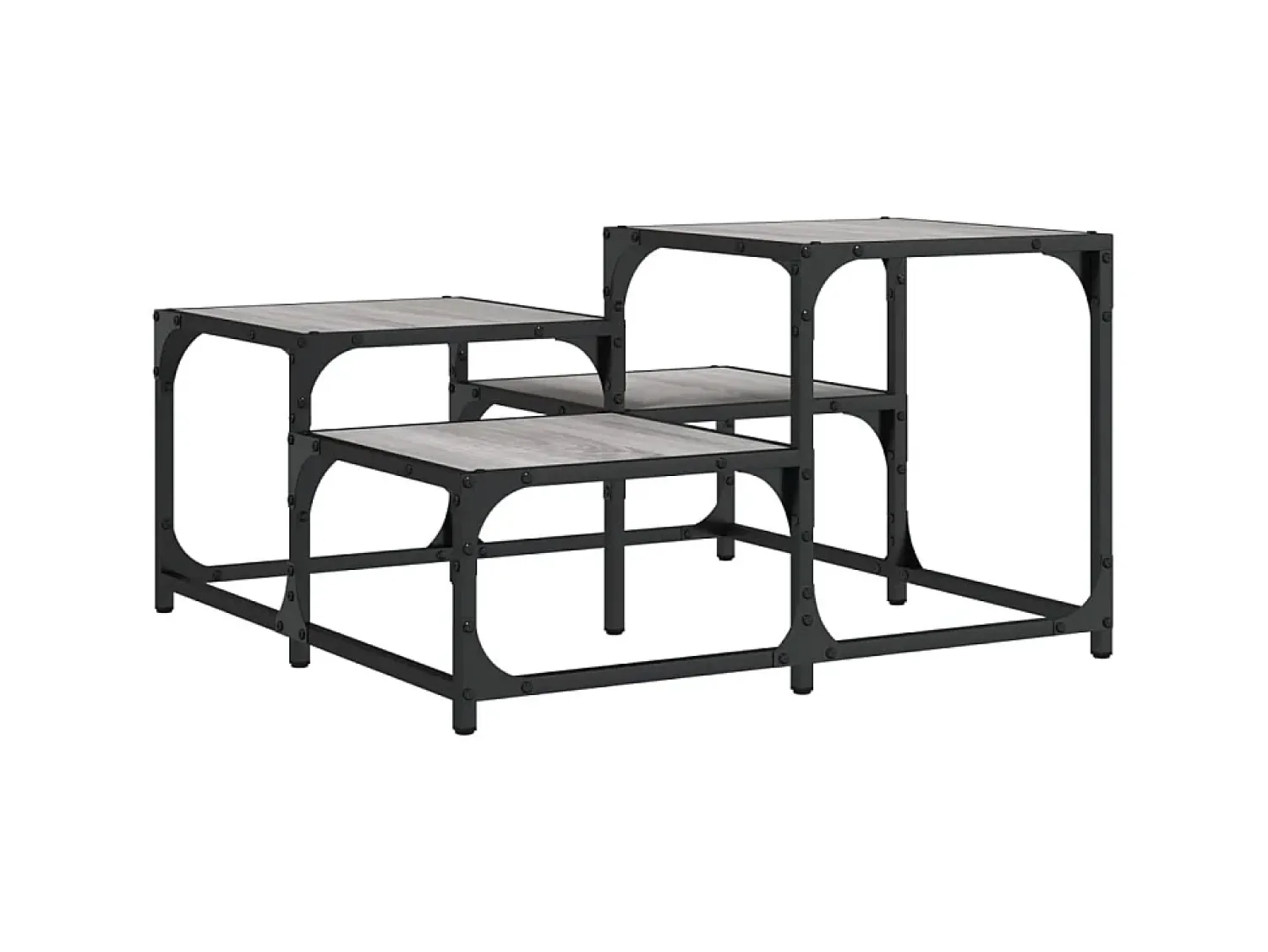 Clearance Mesa de centro 68x68x40 cm derivados de madeira sonoma PT444894 Cinzento