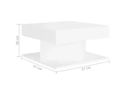 Mesa de centro 57x57x30 cm derivados de madeira PT981789^ Mesa De Centro