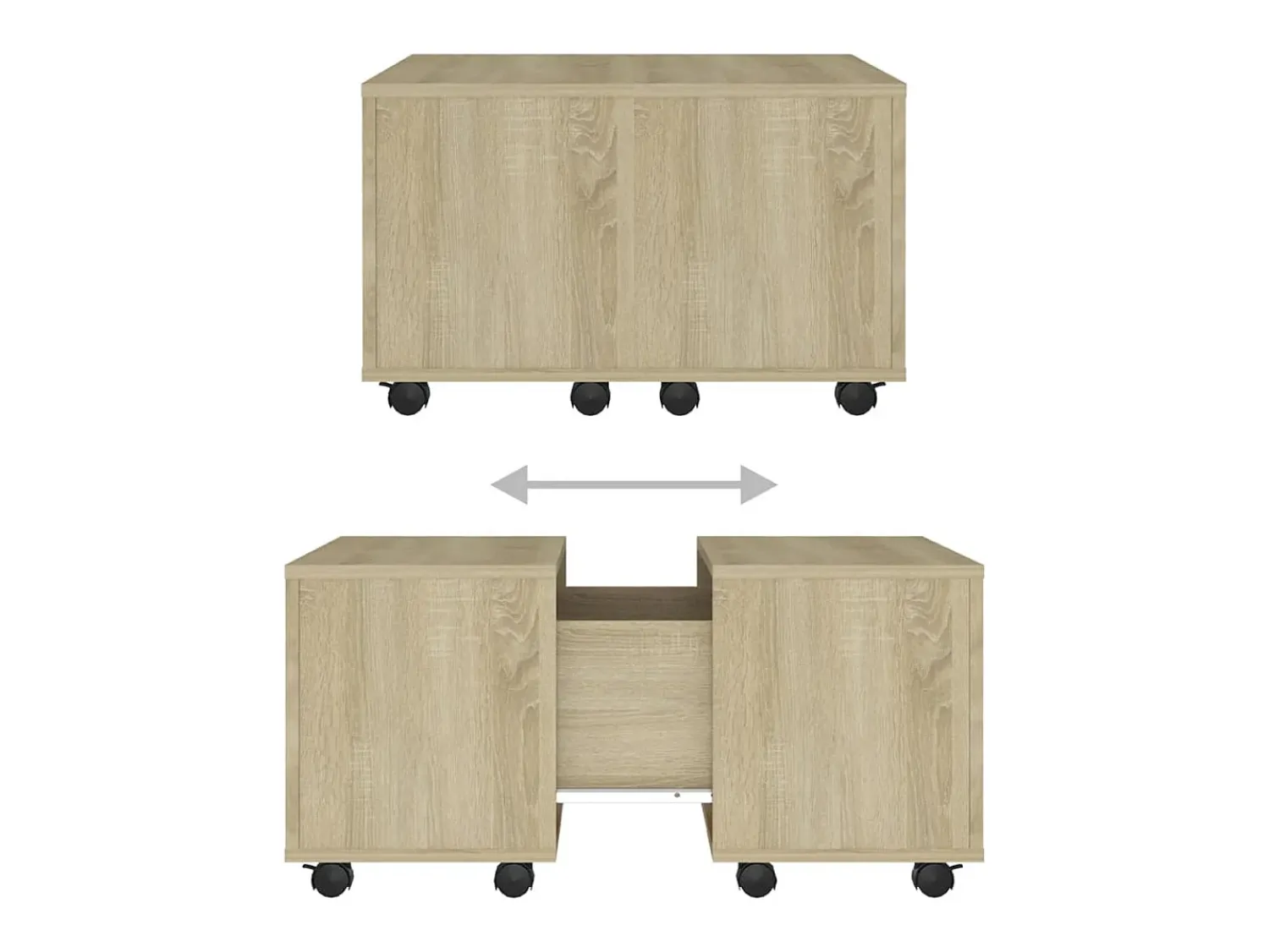 Mesa De Centro|vidaxl Mesa de centro 60x60x38 cm derivados de madeira carvalho sonoma Natural claro