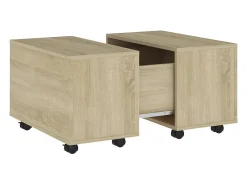 Mesa De Centro|vidaxl Mesa de centro 60x60x38 cm derivados de madeira carvalho sonoma Natural claro