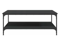 Discount vidaxl Mesa de centro 100x100x40 cm derivados de madeira Preto