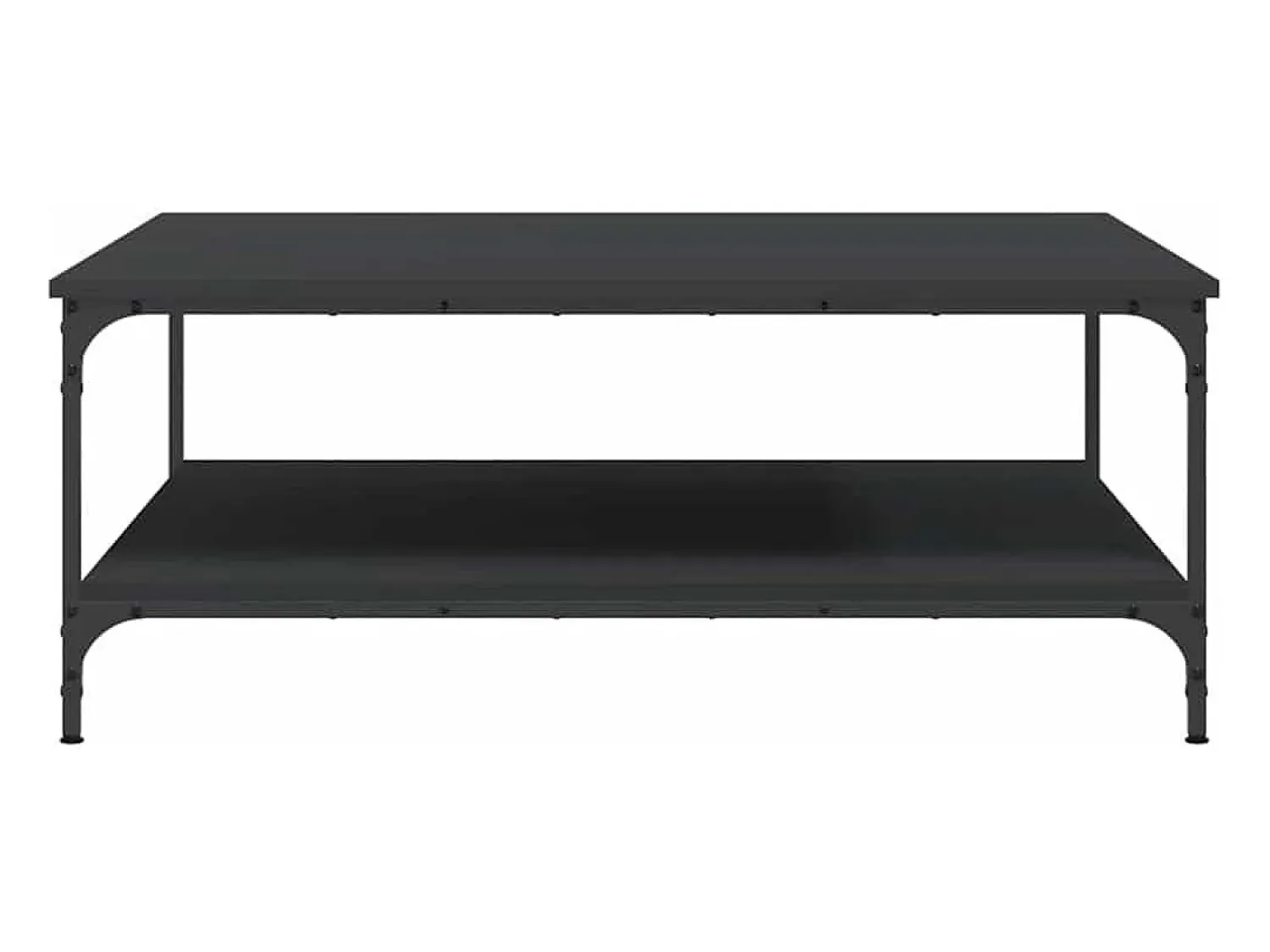 Discount vidaxl Mesa de centro 100x100x40 cm derivados de madeira Preto