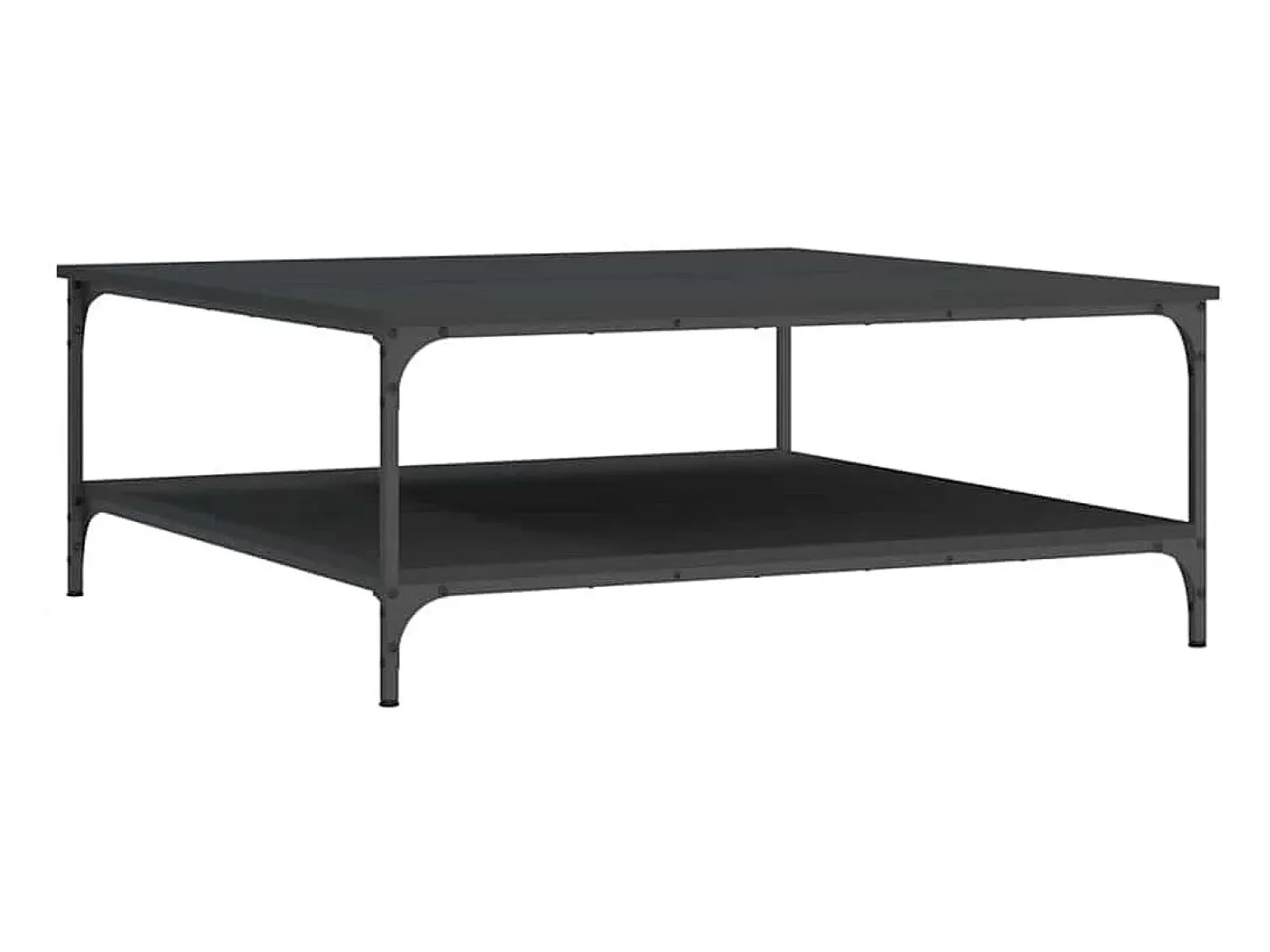 Discount vidaxl Mesa de centro 100x100x40 cm derivados de madeira Preto