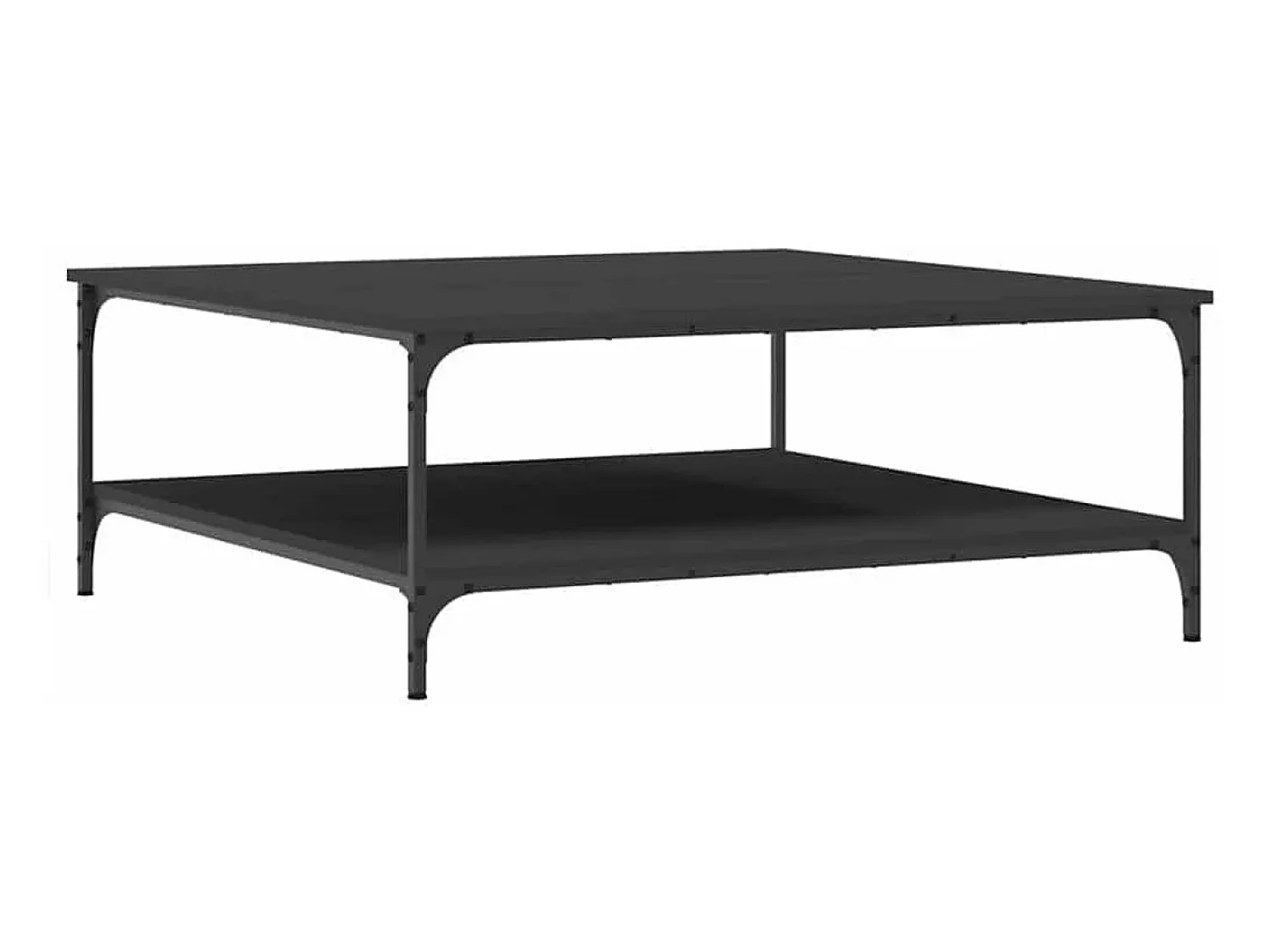Discount vidaxl Mesa de centro 100x100x40 cm derivados de madeira Preto