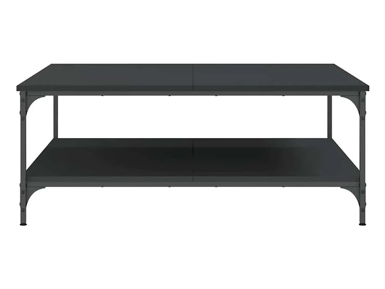 Discount vidaxl Mesa de centro 100x100x40 cm derivados de madeira Preto