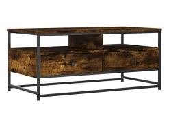 Mesa De Centro| Mesa de centro 100x51x45 cm derivados madeira carvalho fumado PT114501 Castanho