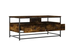 Mesa De Centro| Mesa de centro 100x51x45 cm derivados madeira carvalho fumado PT114501 Castanho